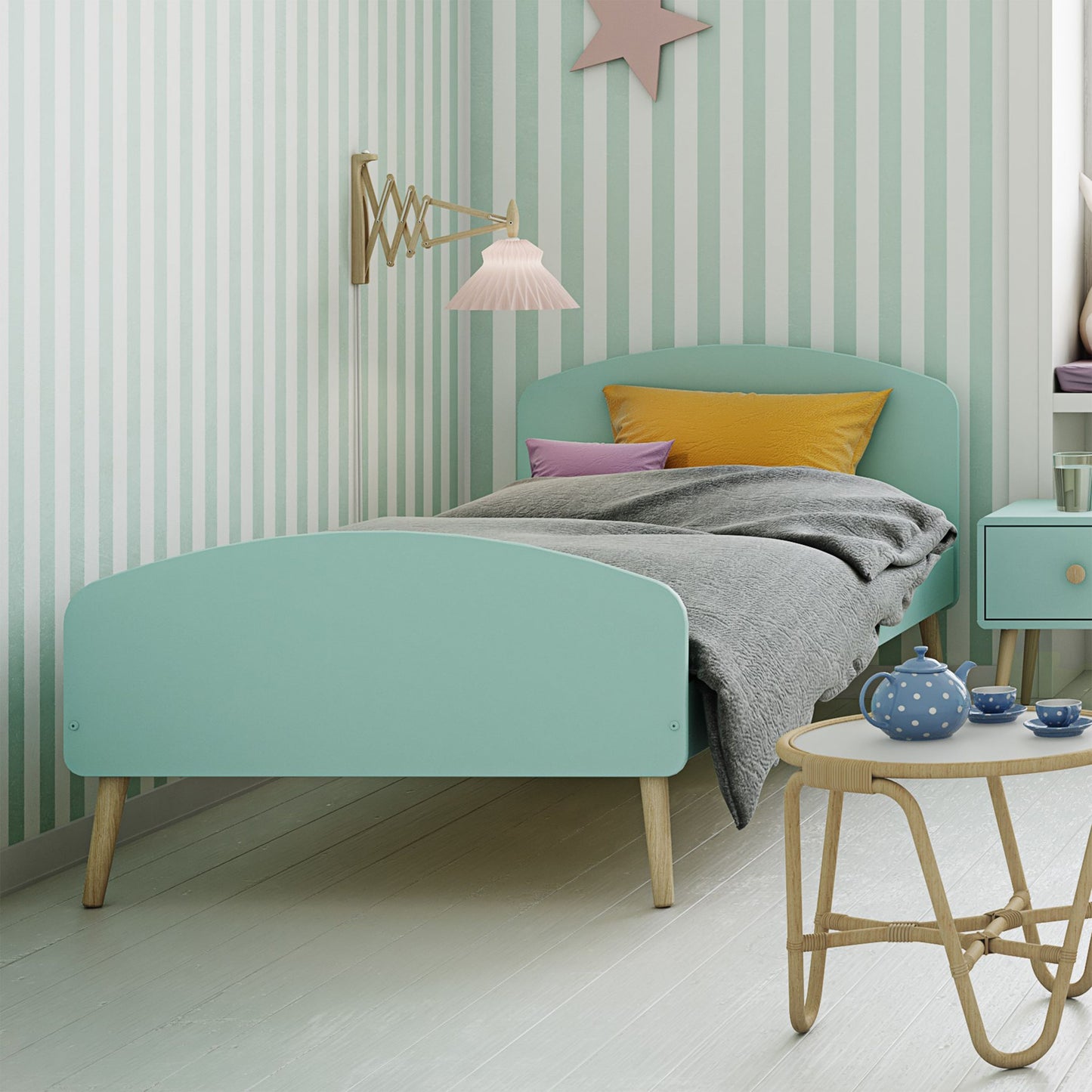Gaia Kids Bed in Cool Mint - 90x200cm