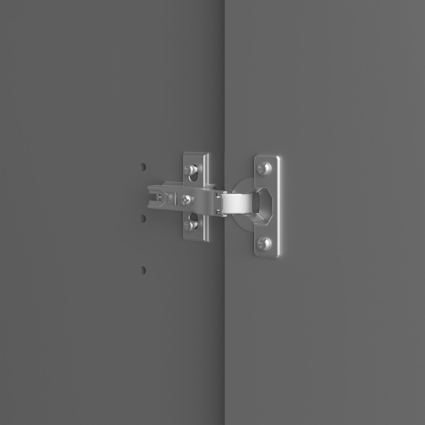 Baroque 2 Door Wardrobe with drawers in Grey