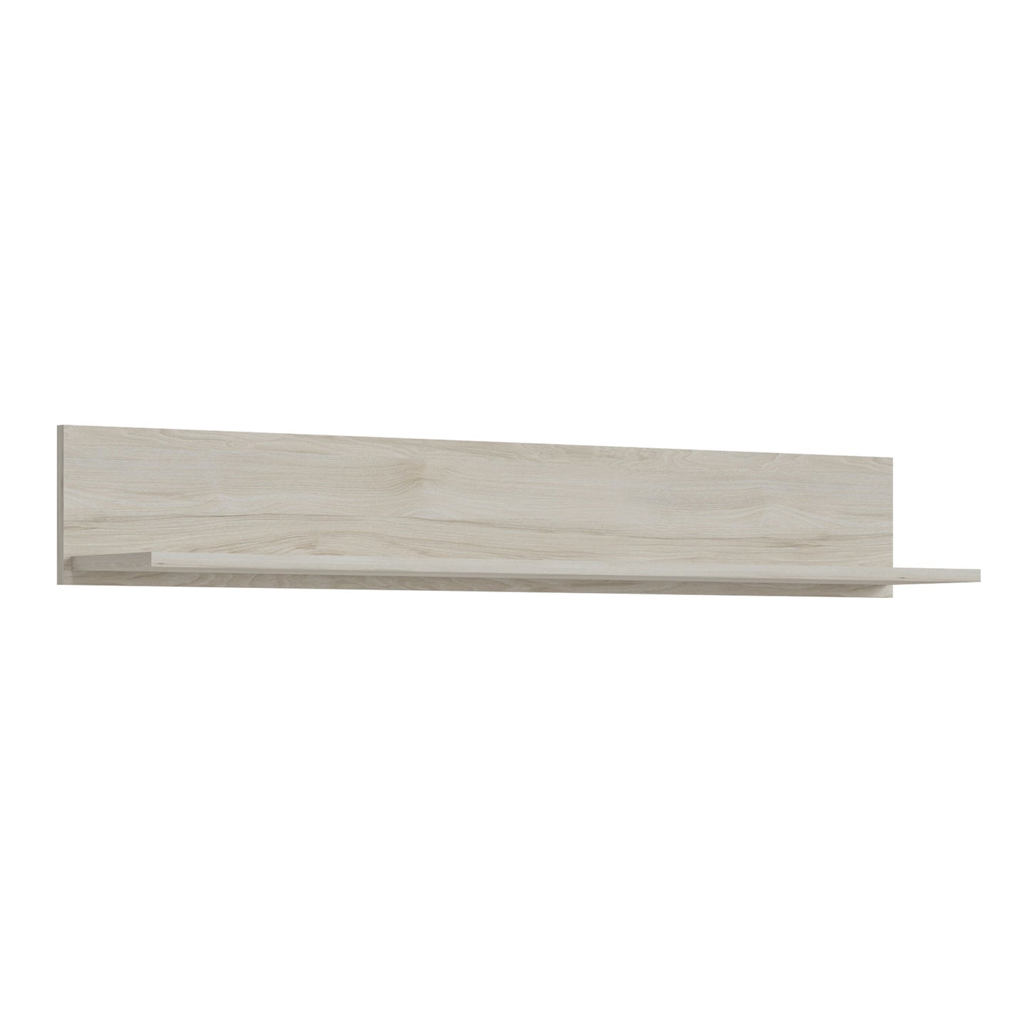 Denim Shelf in Light Walnut, Grey Fabric Effect and Cashmere