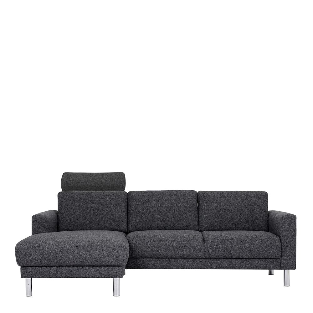 Cleveland Chaiselongue Sofa (LH) in Nova Anthracite