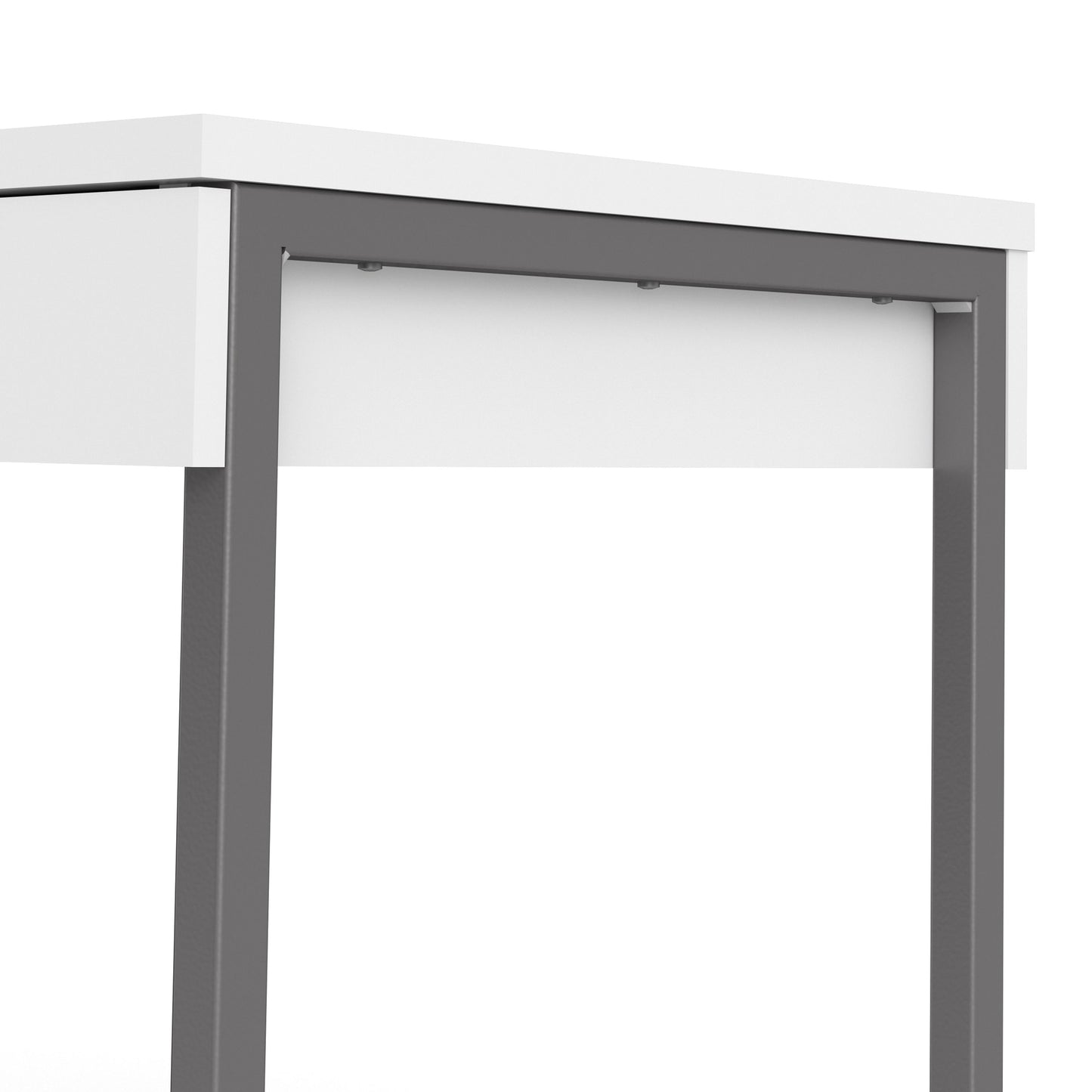 Function Plus White Desk with 3 Drawers