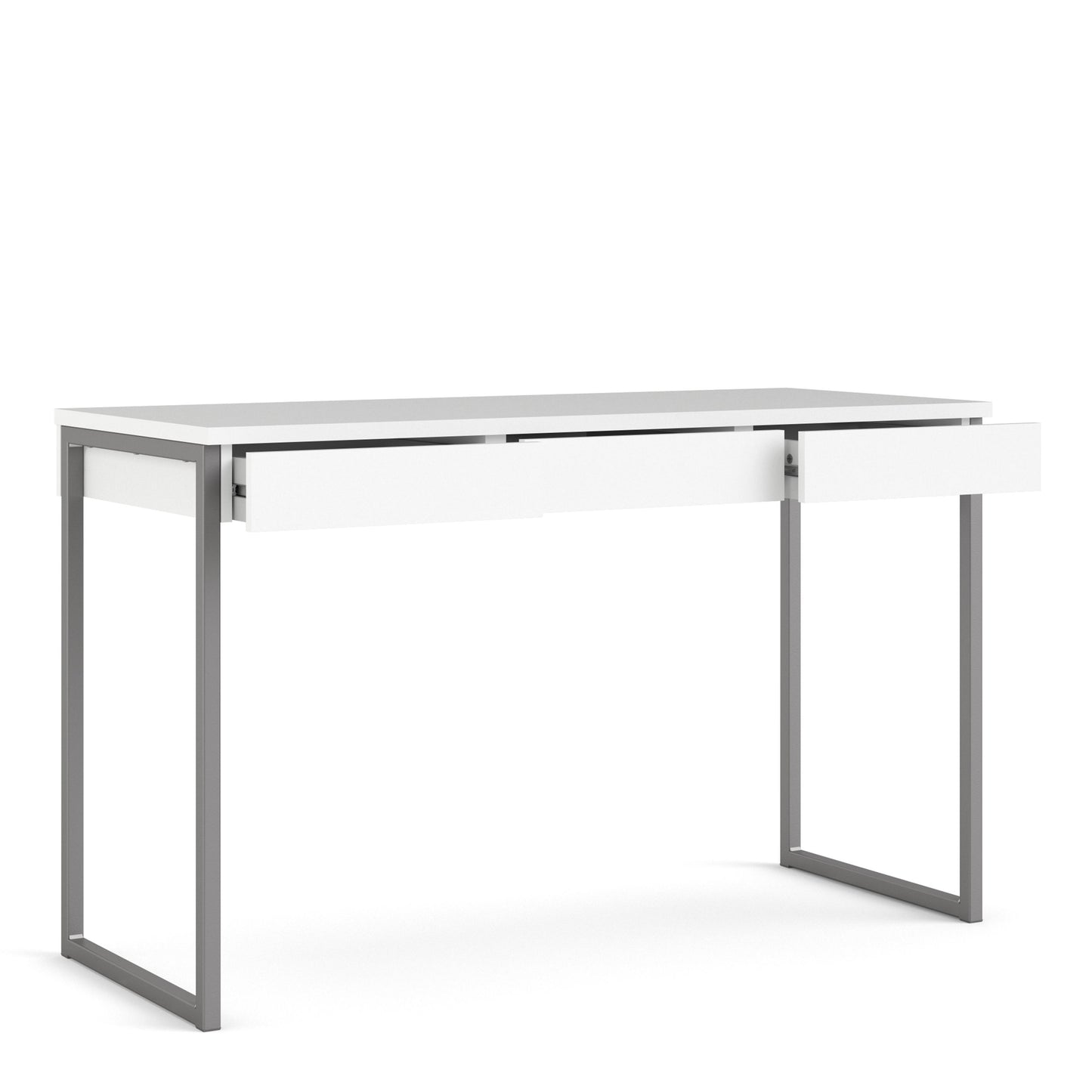 Function Plus White Desk with 3 Drawers
