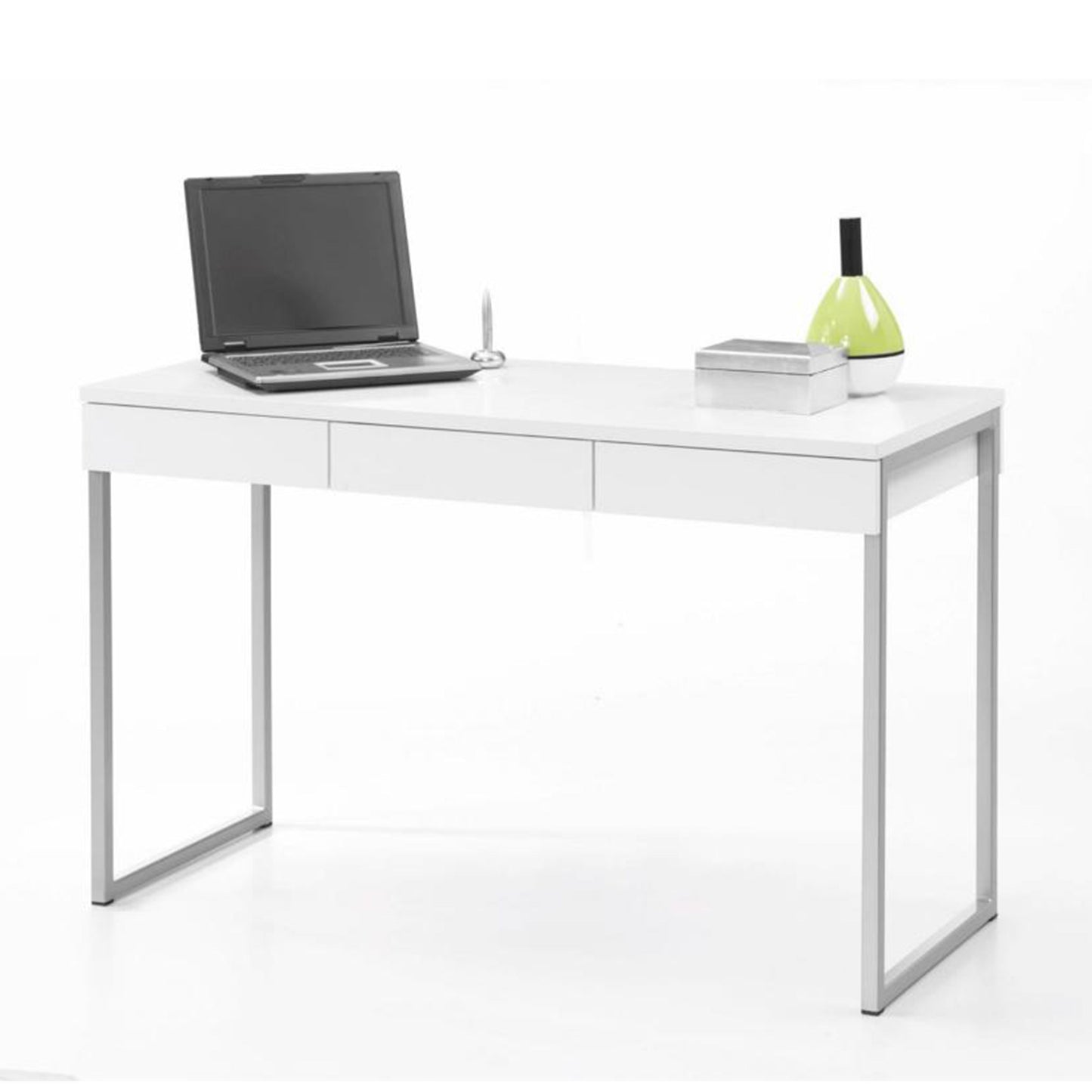Function Plus White Desk with 3 Drawers
