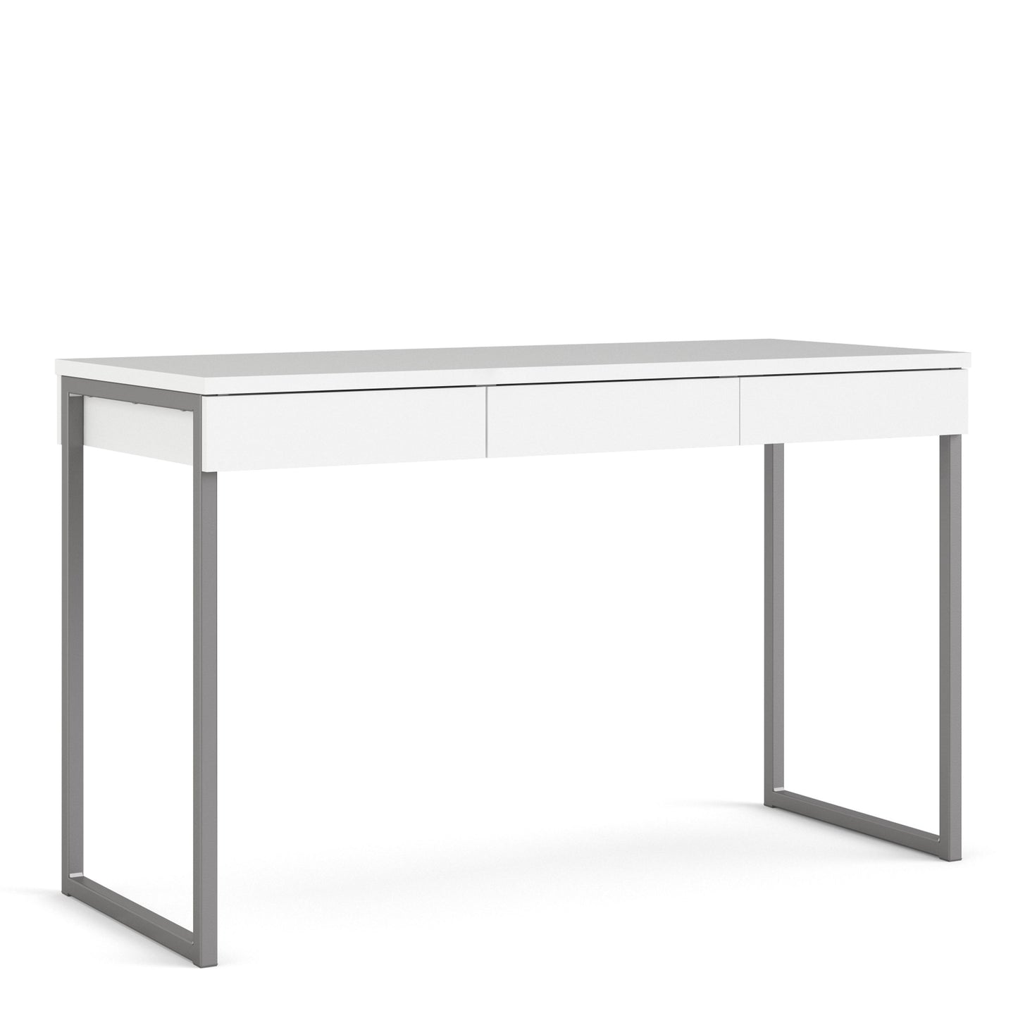 Function Plus White Desk with 3 Drawers