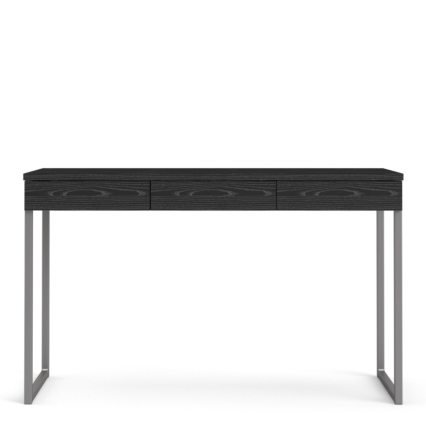 Function Plus Black Desk with 3 Drawers