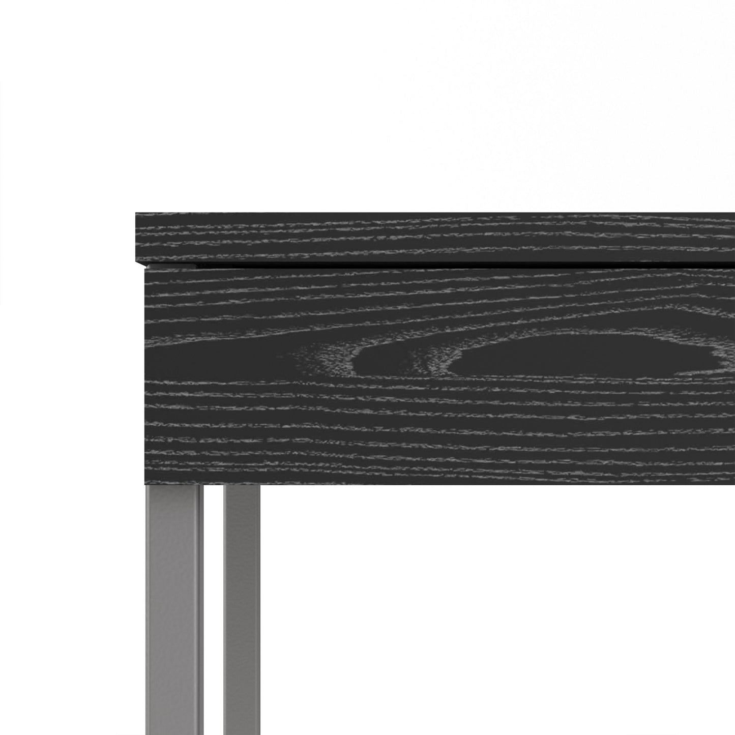 Function Plus Black Desk with 3 Drawers