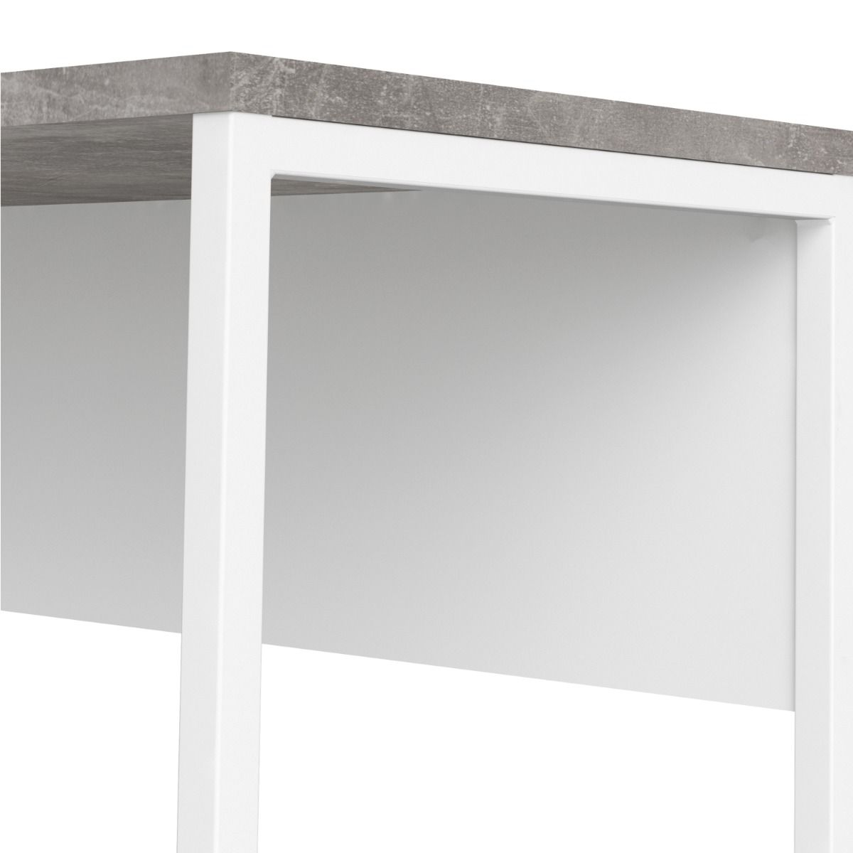 Function Plus White and Grey Corner Desk with 2 Drawers