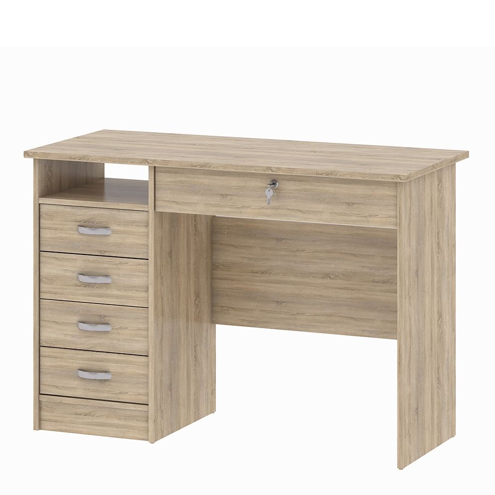 Function Plus 5 Drawers Oak Desk