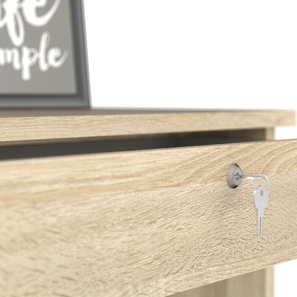 Function Plus 5 Drawers Oak Desk