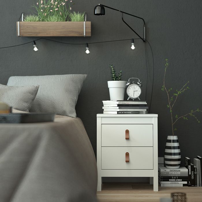 Barcelona Bedside Table with 2 Drawers