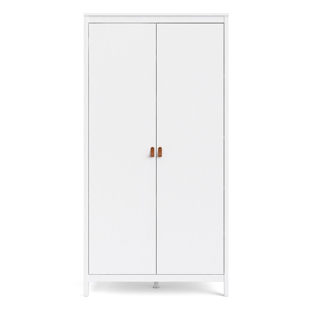 Barcelona White Wardrobe with 2 Doors