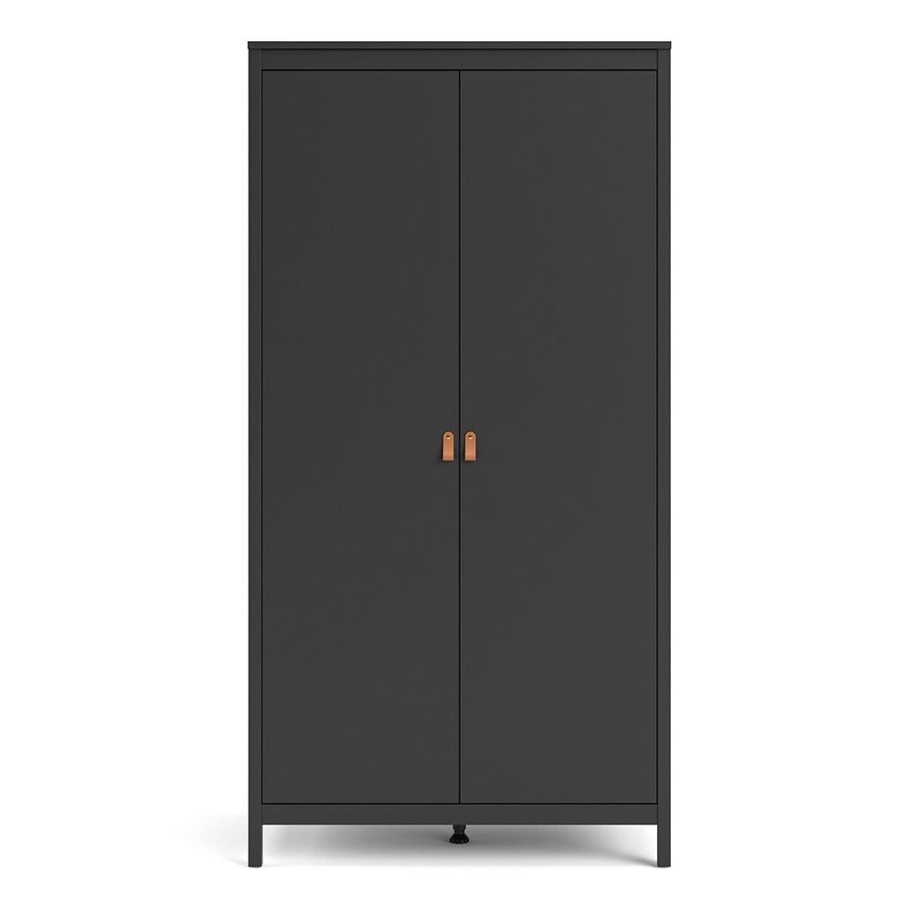 Barcelona Black Wardrobe with 2 Doors