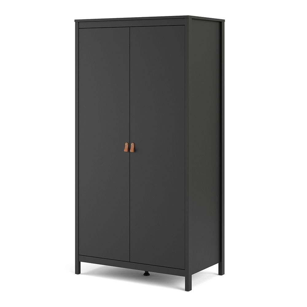 Barcelona Black Wardrobe with 2 Doors