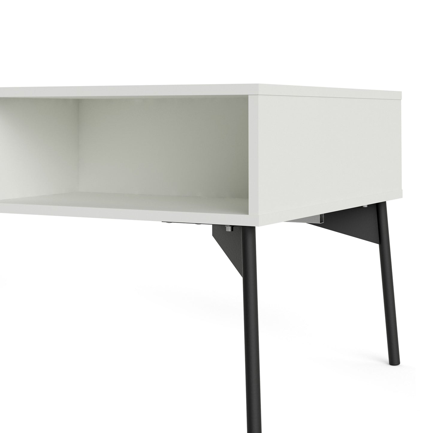 Fur Grey and White Coffee Table with 1 Drawer