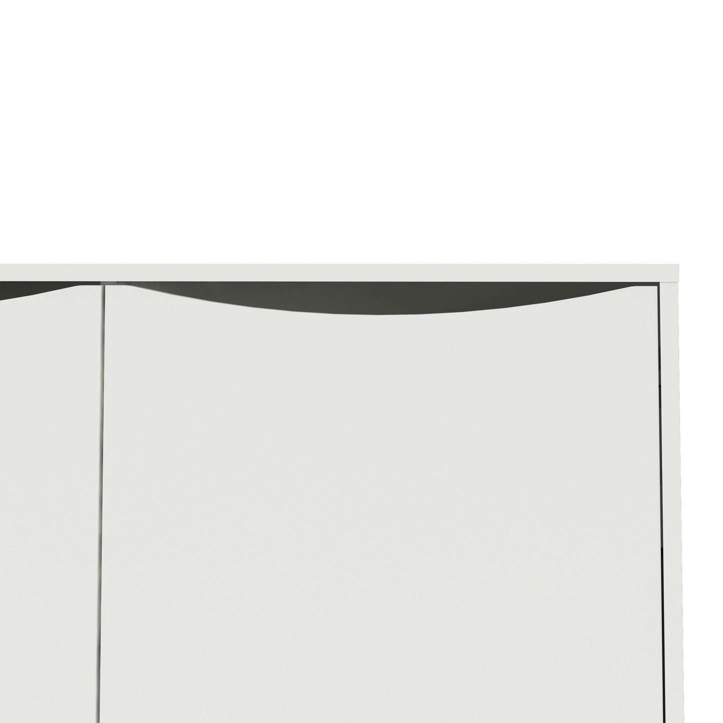 Fur Grey and White Sideboard with 2 Doors 3 Drawers
