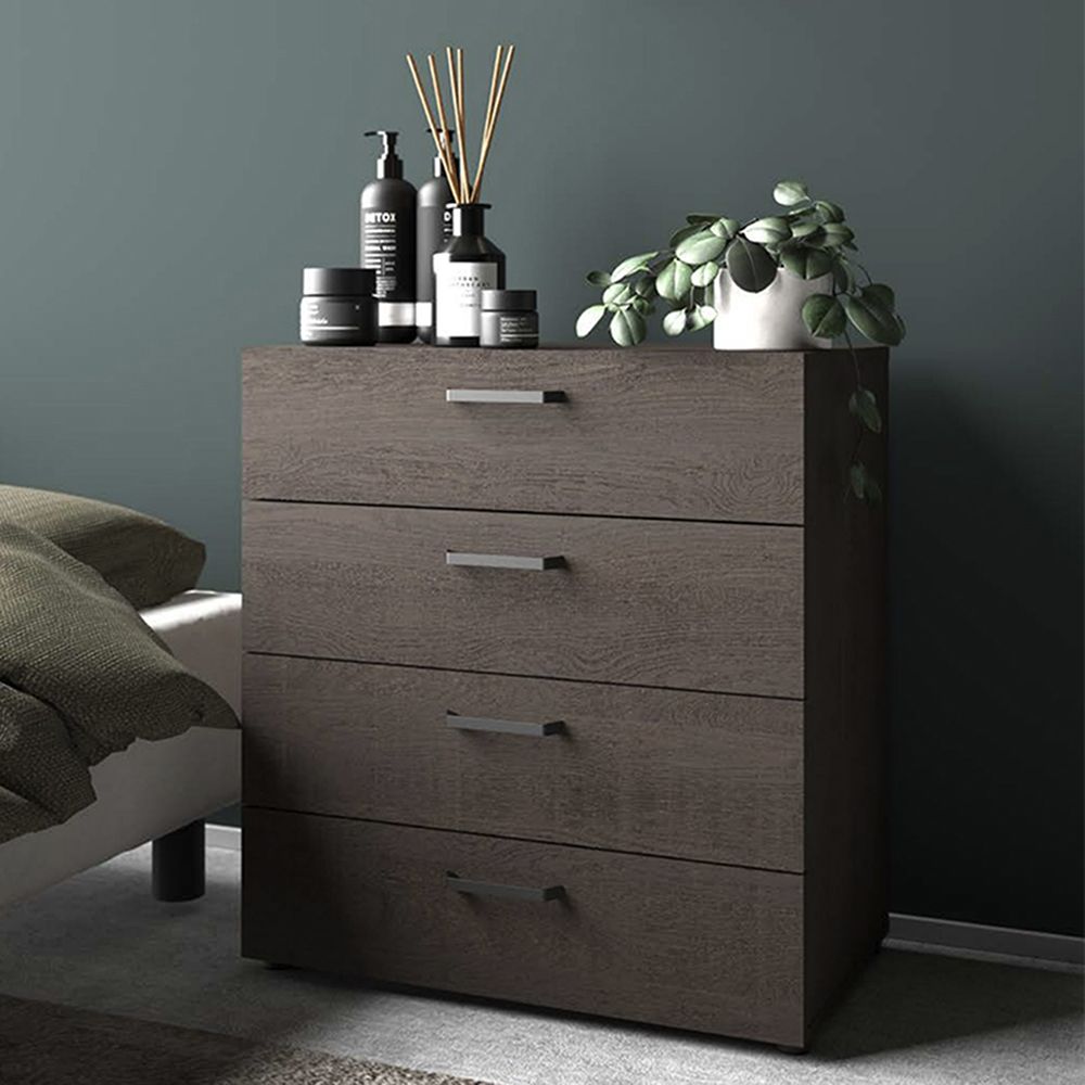 Dallas Chest of Drawers in Rovere Gessato Dark Oak
