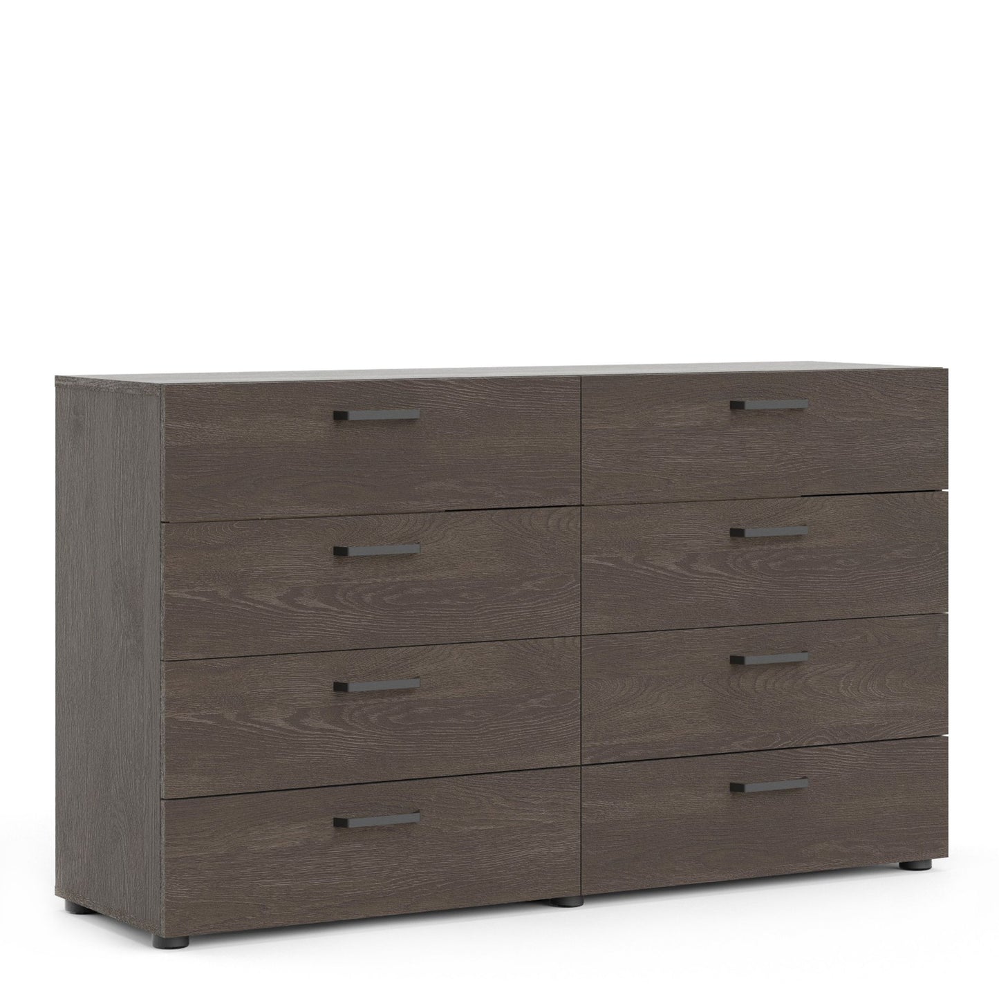 Dallas Chest of Drawers with 8 Drawers in Rovere Gessato Dark Oak