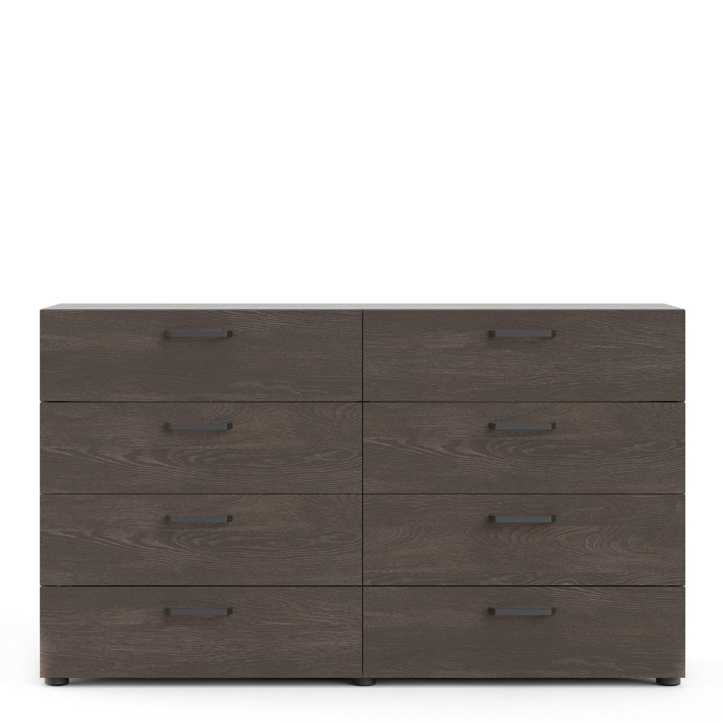 Dallas Chest of Drawers with 8 Drawers in Rovere Gessato Dark Oak