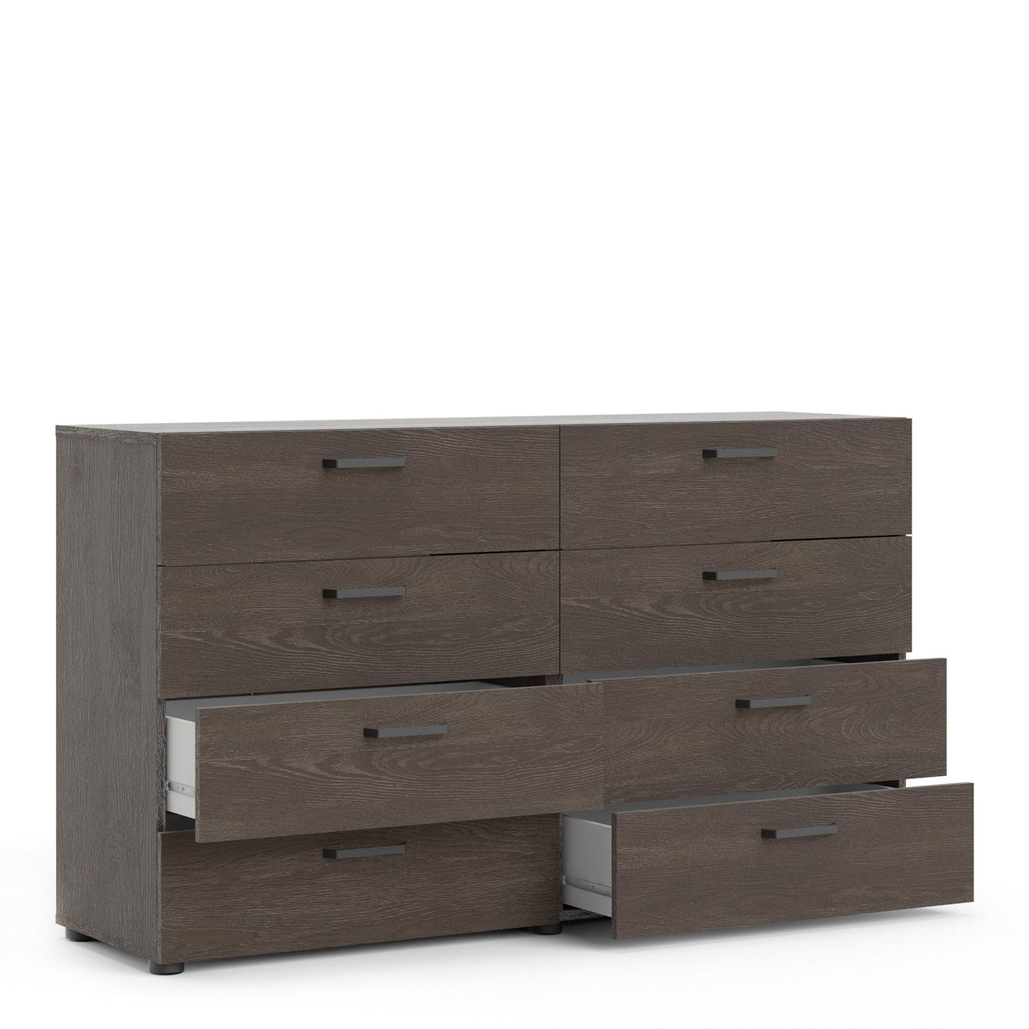 Dallas Chest of Drawers with 8 Drawers in Rovere Gessato Dark Oak