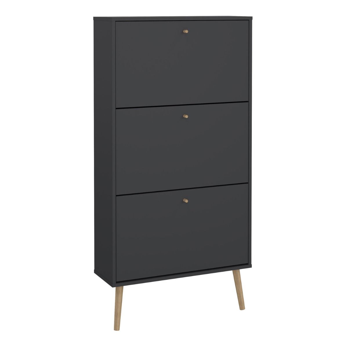 Cumbria Grey Shoe Cabinet with 3 Flip Down Doors