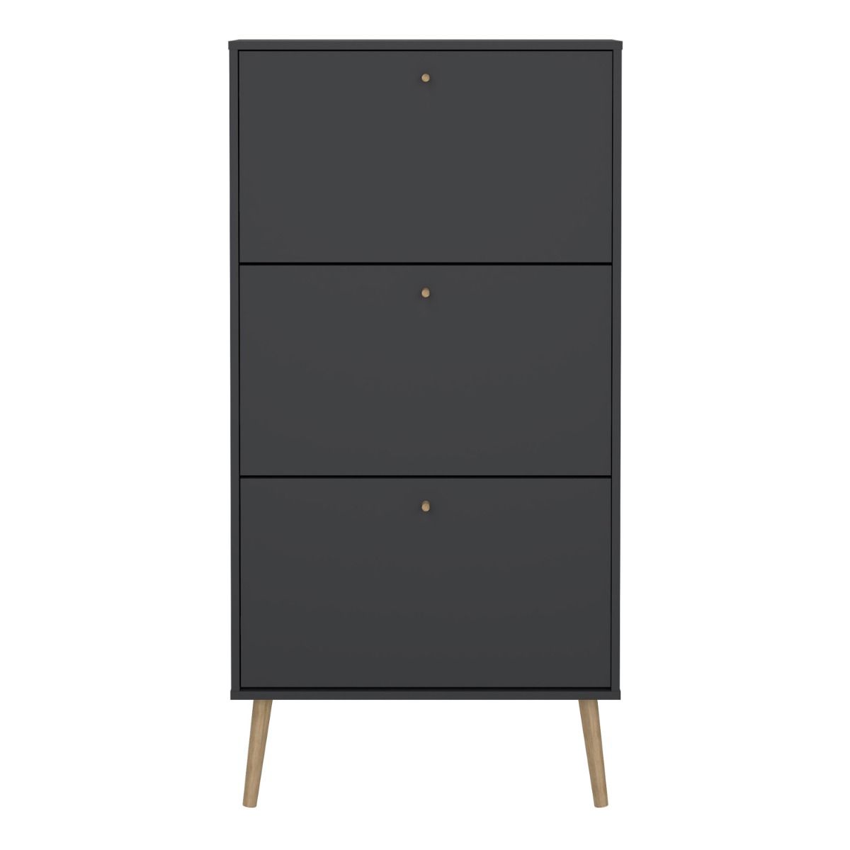 Cumbria Grey Shoe Cabinet with 3 Flip Down Doors