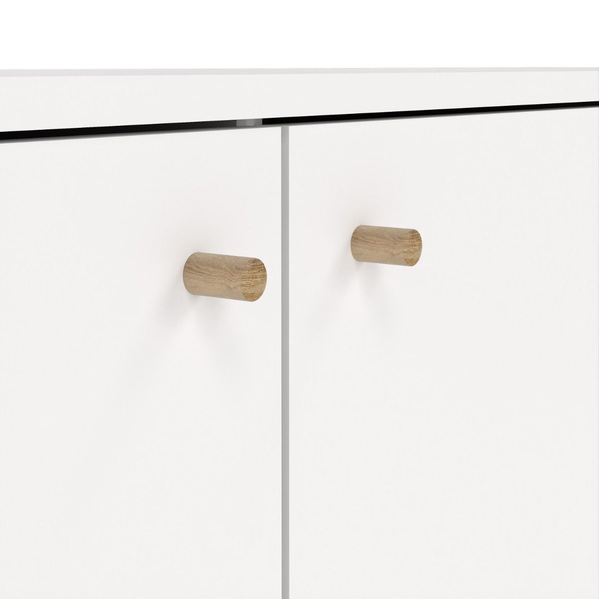 Cumbria White Sideboard with 2 Doors + 3 Drawers