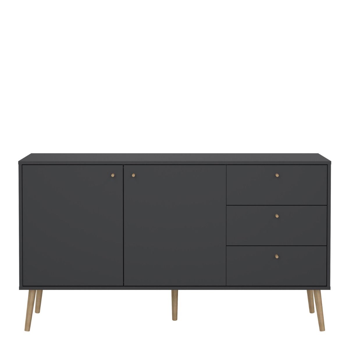 Cumbria Dark Grey Sideboard with 2 Doors + 3 Drawers