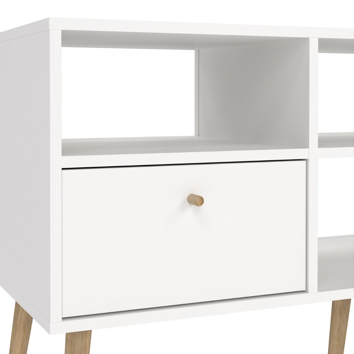 Cumbria White TV Unit with 2 Drawers