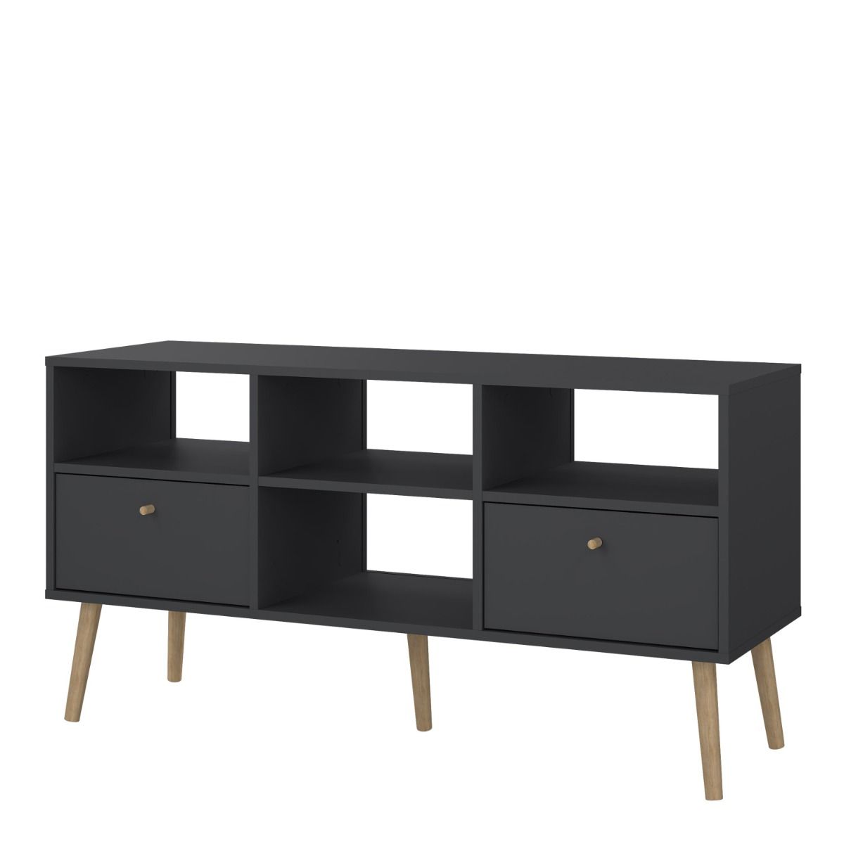 Cumbria Grey TV Unit with 2 Drawers
