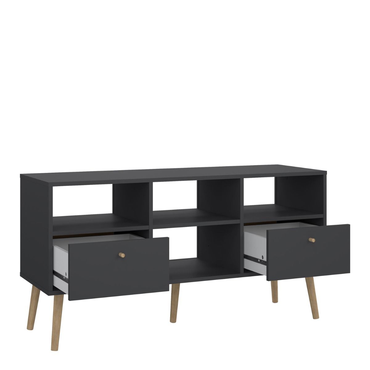 Cumbria Grey TV Unit with 2 Drawers