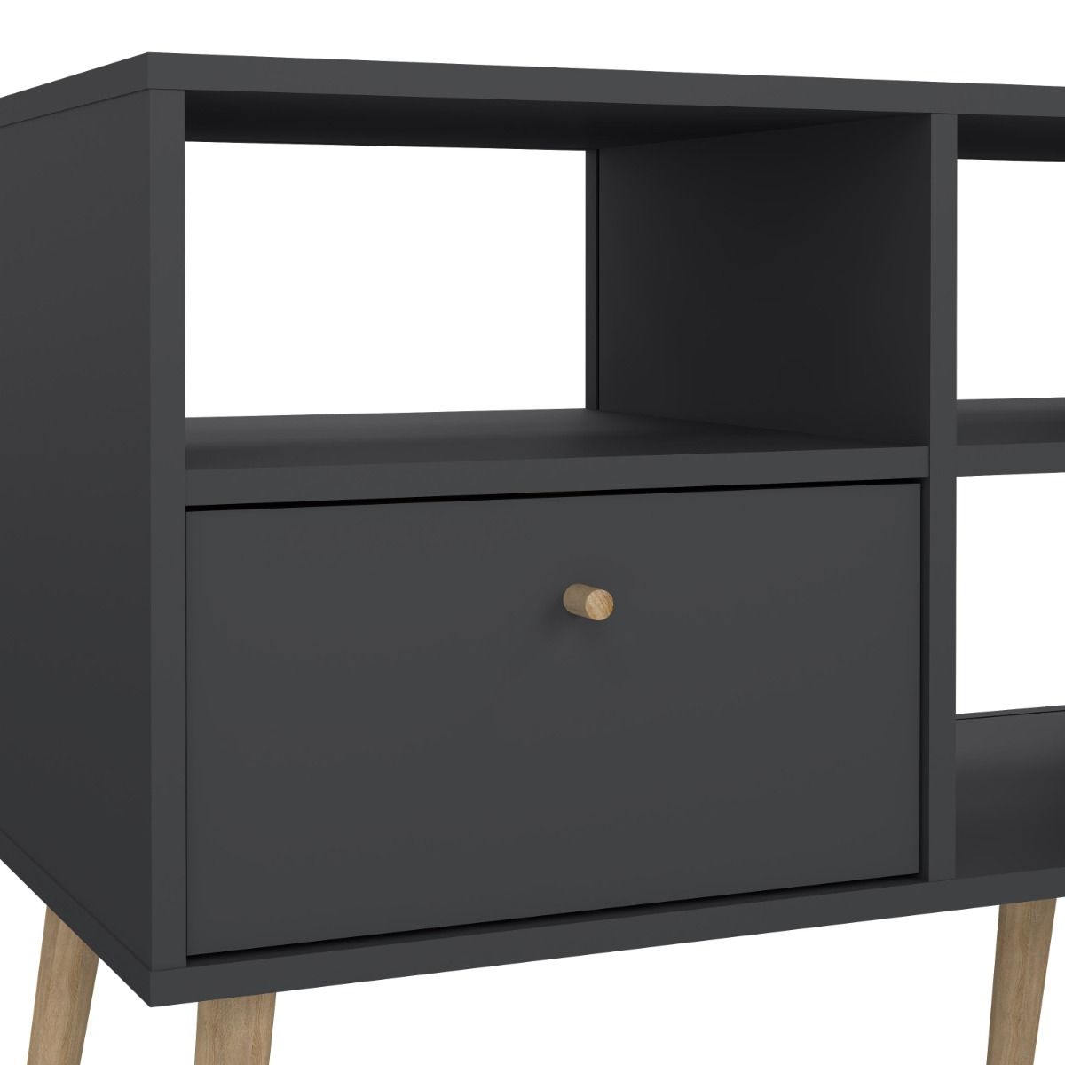Cumbria Grey TV Unit with 2 Drawers