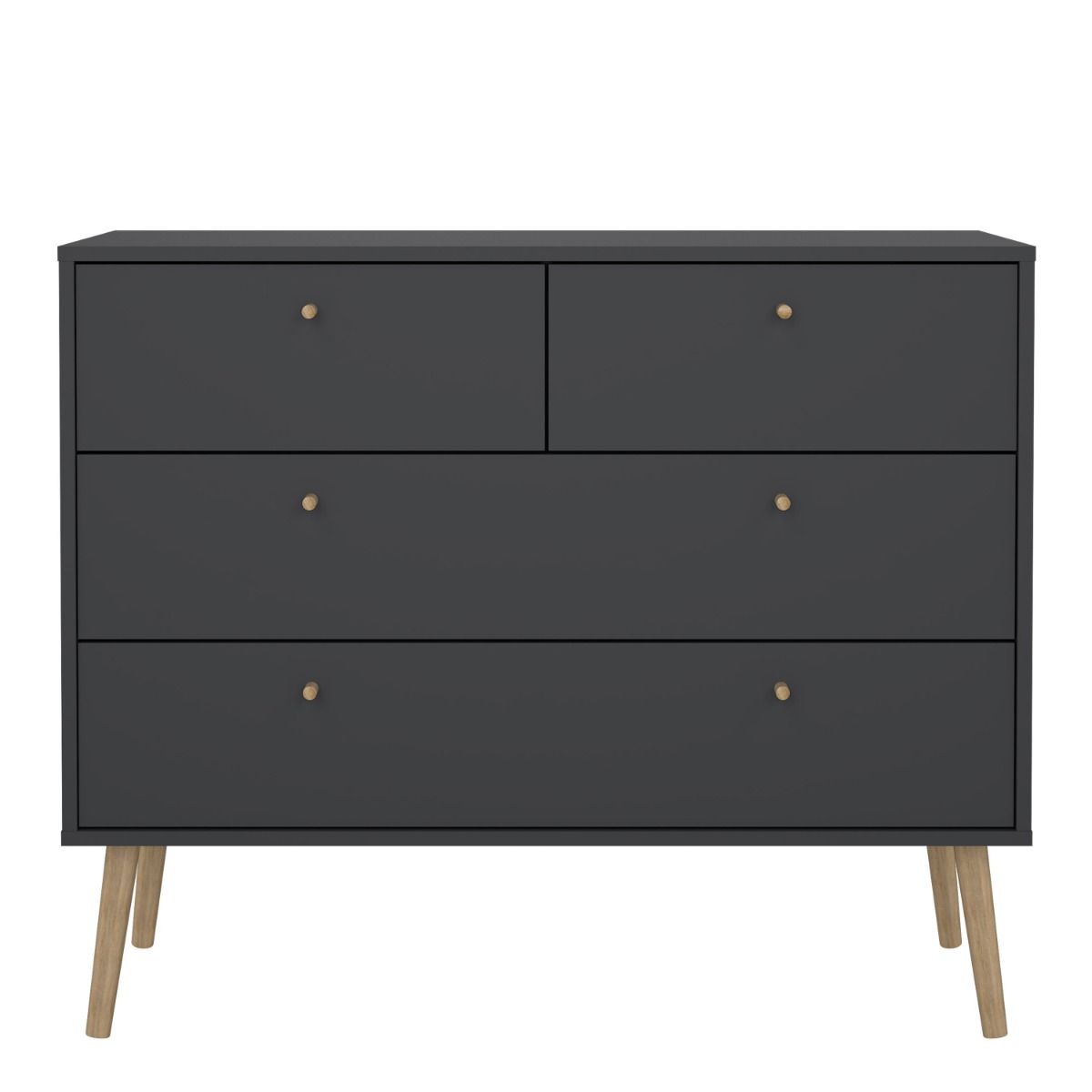 Cumbria Grey Chest of Drawers with 2 + 2 Drawers