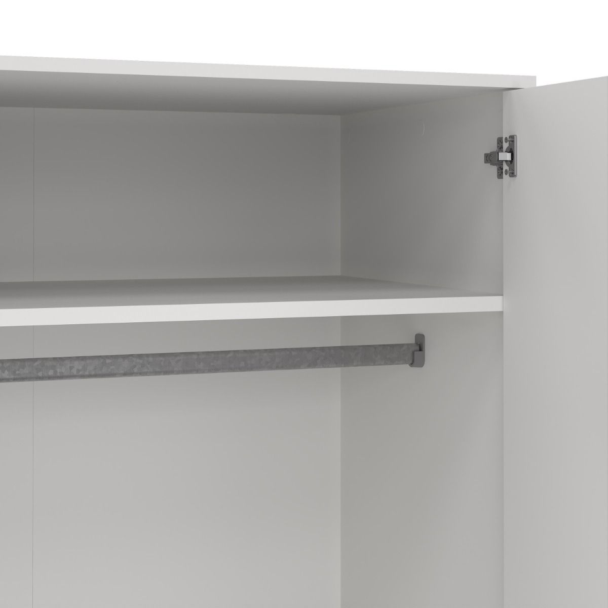Cumbria White Wardrobe with 2 Doors + 2 Drawers