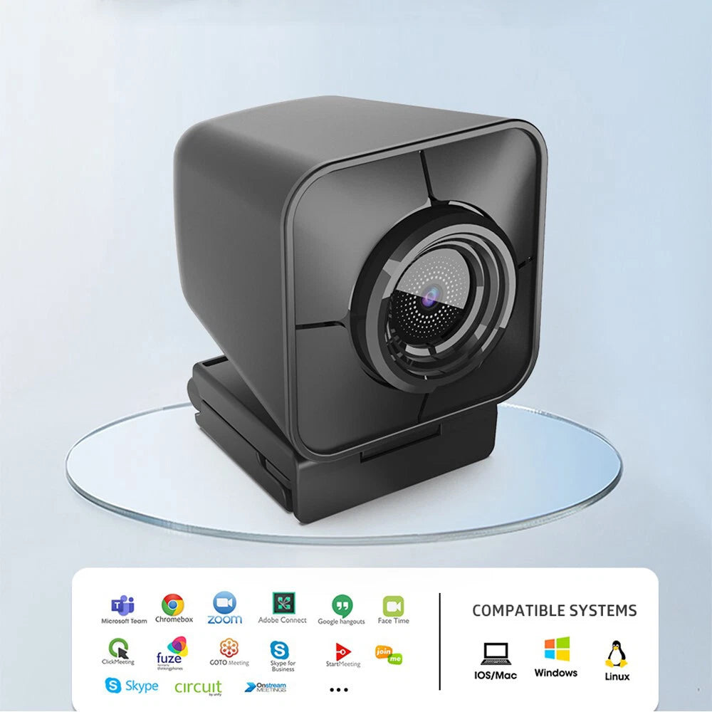 VividLink 4K HD Webcam with Autofocus & Privacy Shutter - Wide-Angle Lens & Built-in Mic