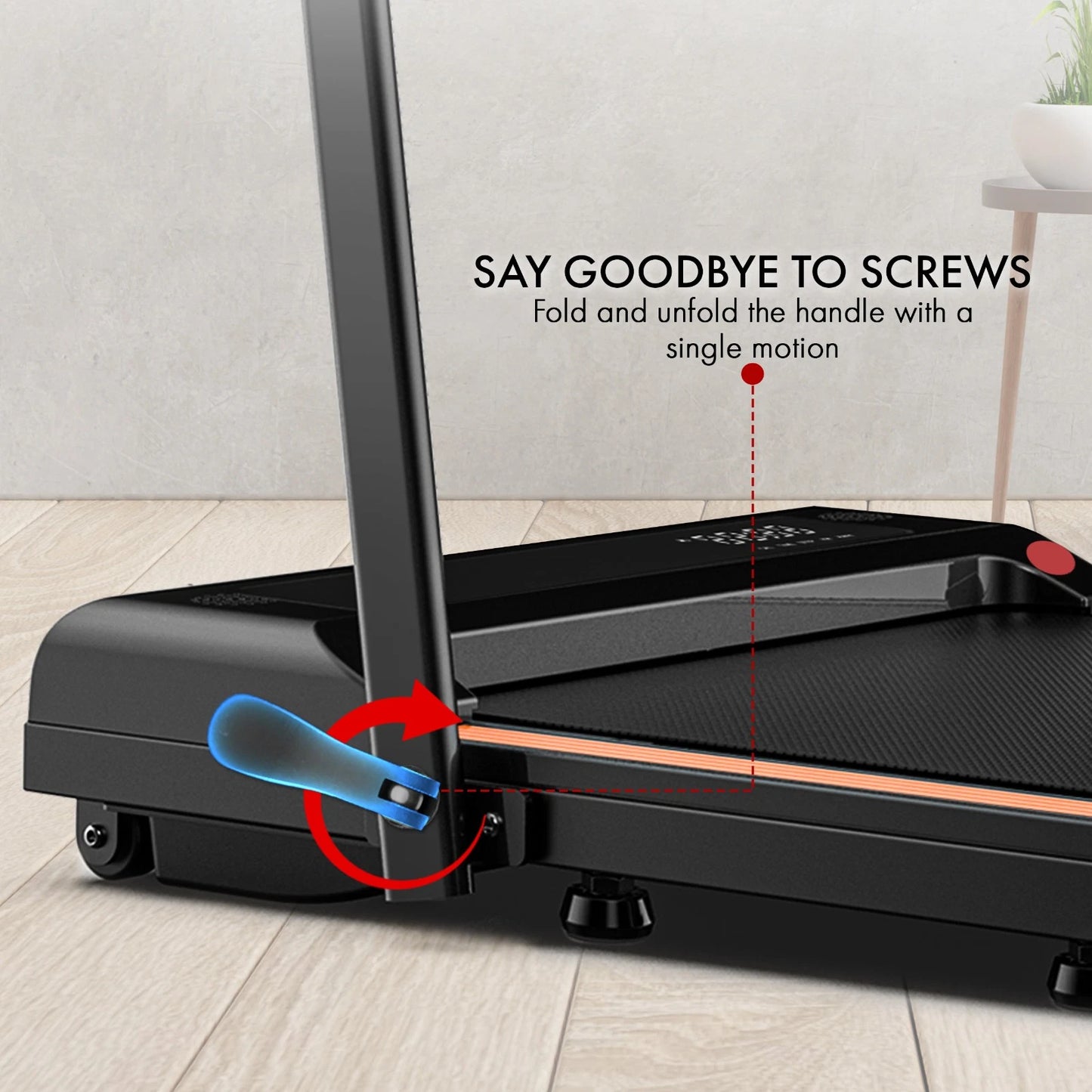 FK Foldable Under-Desk Walking Pad Treadmill - Smart Running Machine with App & Bluetooth Speaker