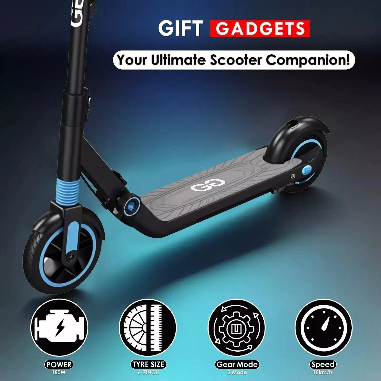 EverCross S5 Kids Electric Scooter - 14km/h Top Speed, LED Display, Light-Up Deck