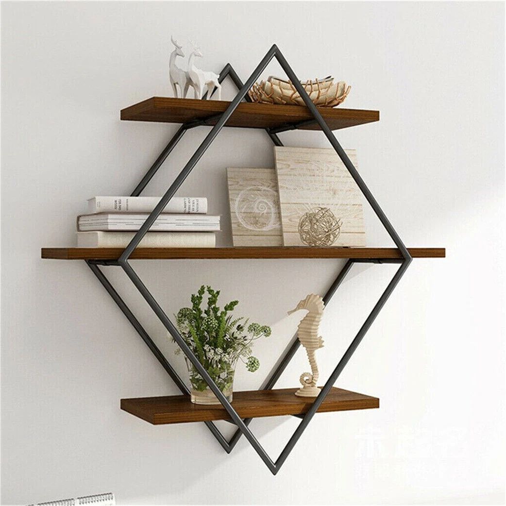 3 Tiered Wooden Wall Shelf