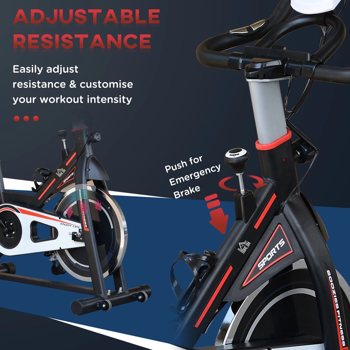 HM SmartFit Exercise Bike with LCD & Heart Monitor