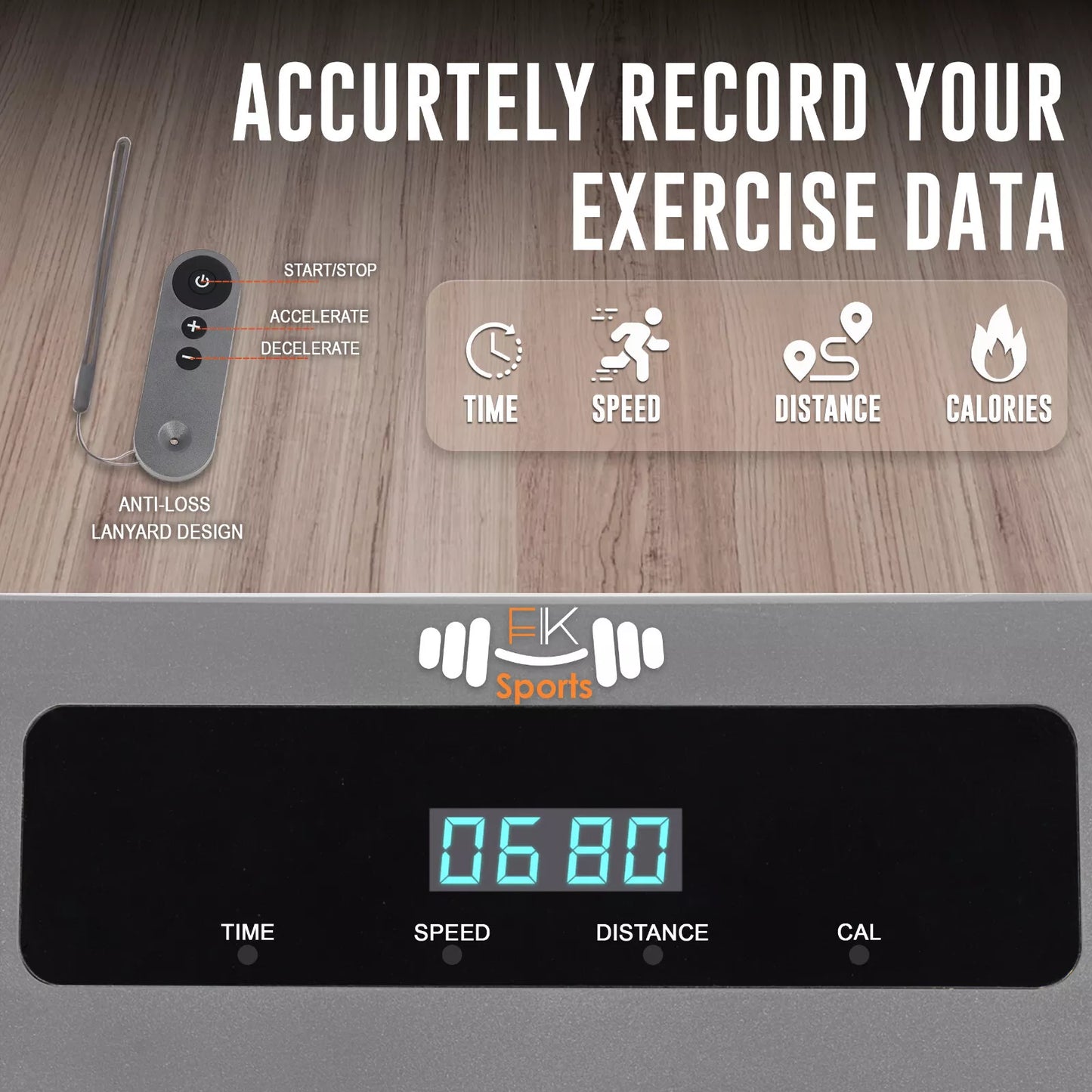FK Foldable Under-Desk Walking Pad Treadmill - Smart Running Machine with App & Bluetooth Speaker