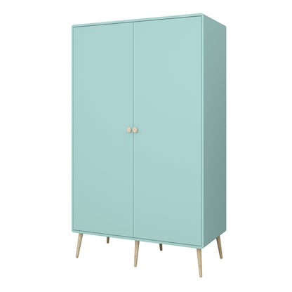 Gaia 2 Door Kids Wardrobe in Cool Mint