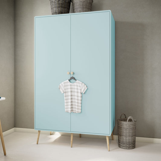 Gaia 2 Door Kids Wardrobe in Cool Mint