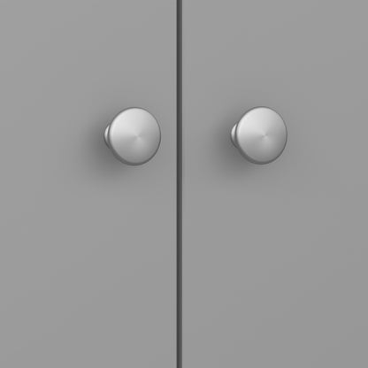 Baroque 2 Door Wardrobe with drawers in Grey