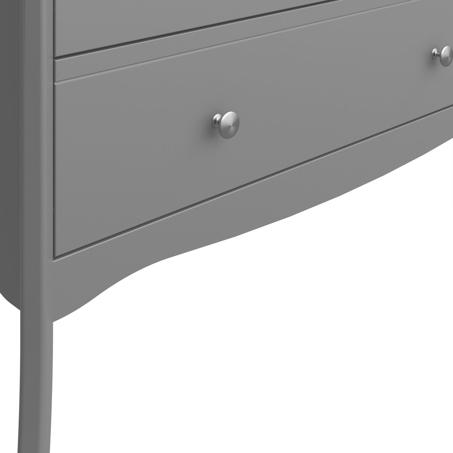 Baroque 2 Door Wardrobe with drawers in Grey