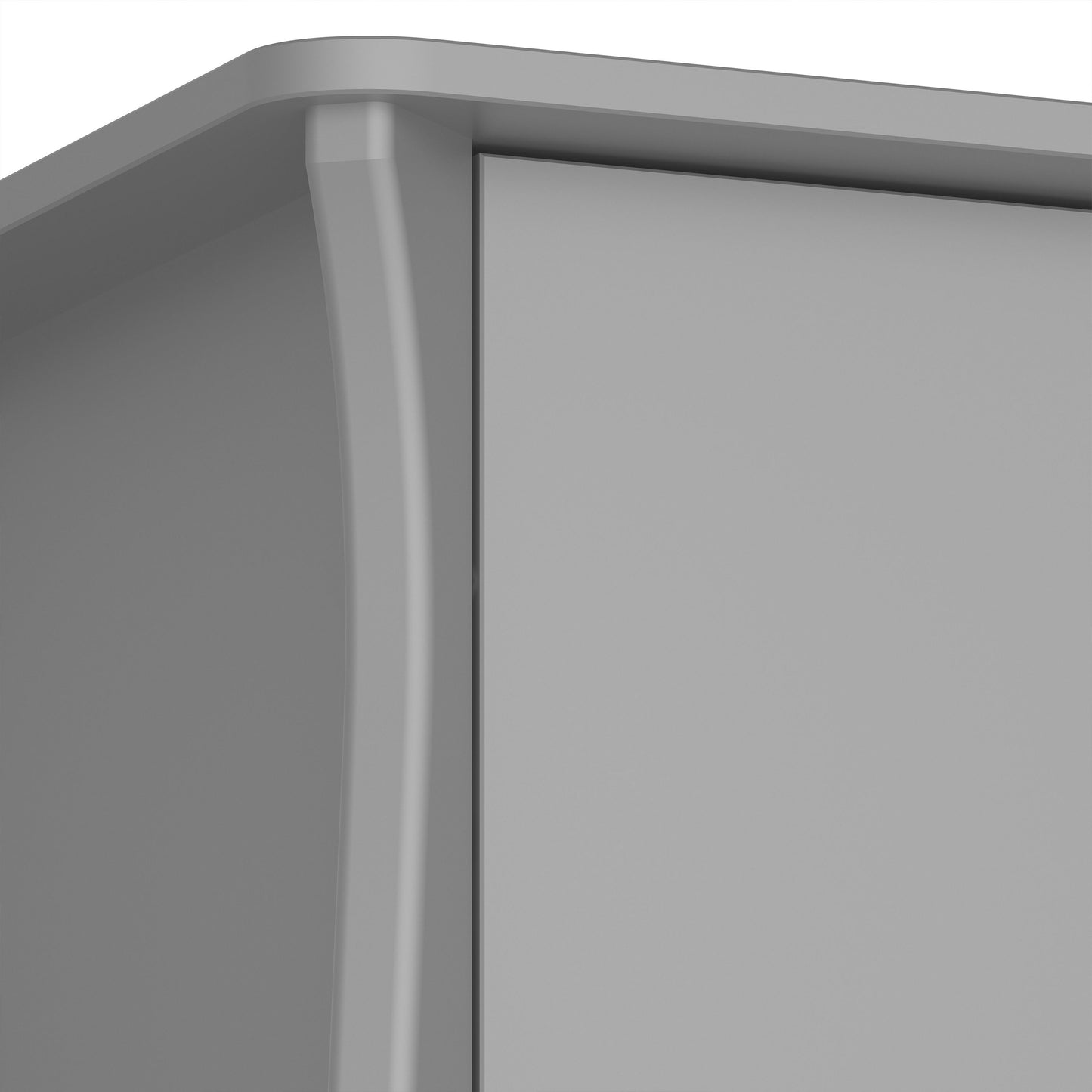 Baroque 2 Door Wardrobe with drawers in Grey