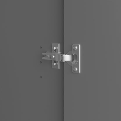Baroque 2 Door Wardrobe with drawers in Grey