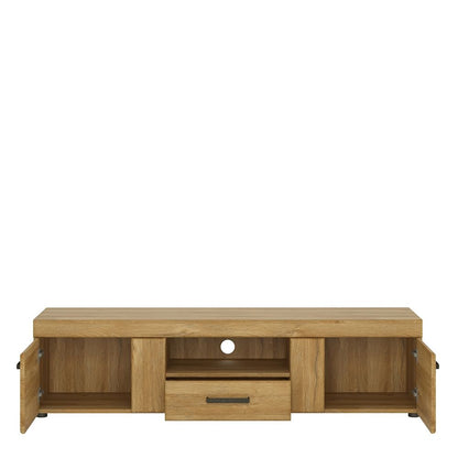Cortina 2 Door 1 Drawer Wide TV Cabinet in Grandson Oak