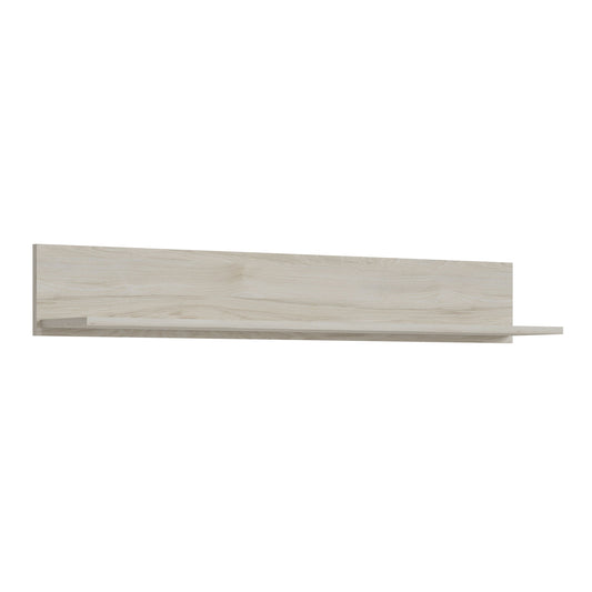 Denim Shelf in Light Walnut, Grey Fabric Effect and Cashmere