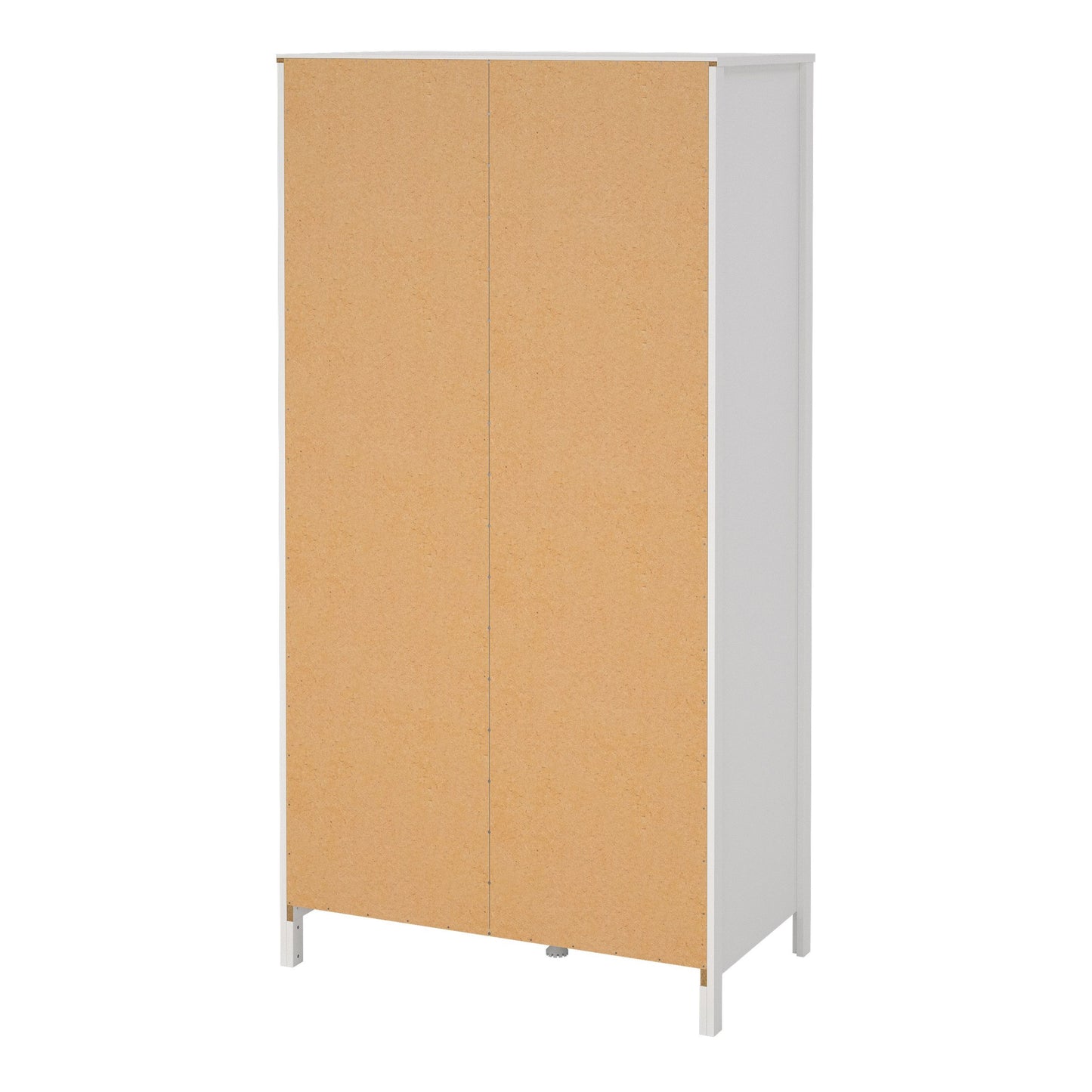 Barcelona 2 Door Mirrored Wardrobe - White