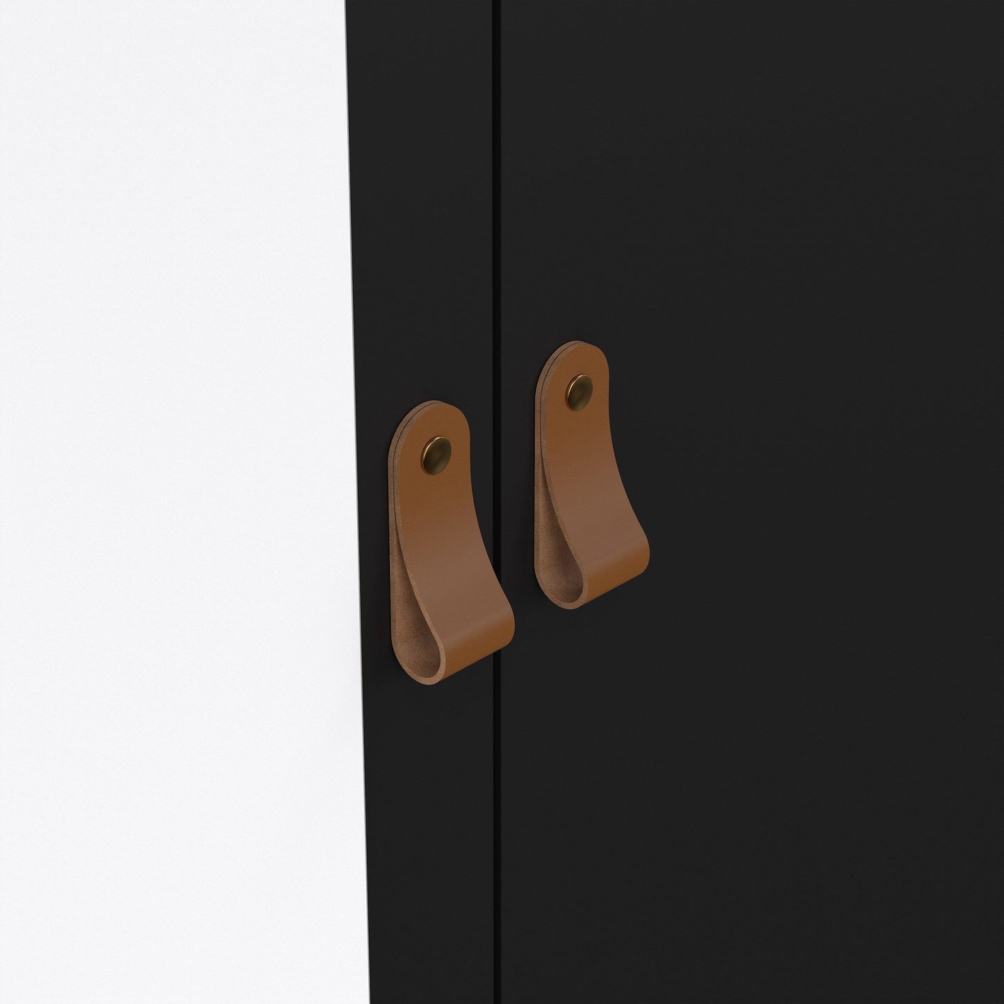 Barcelona 2 Door Mirrored Wardrobe - Black