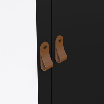 Barcelona 2 Door Mirrored Wardrobe - Black